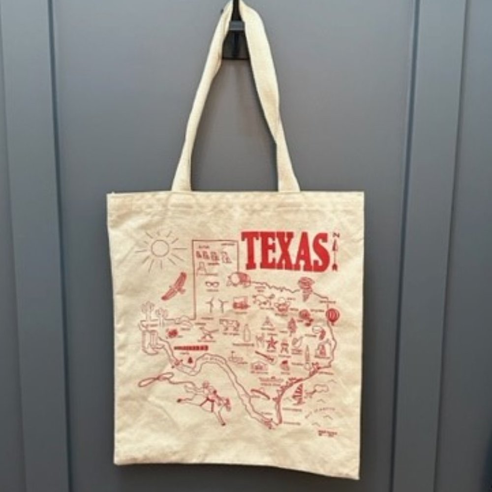 State of Texas Printed Canvas Tote Bag